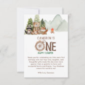 ワンハッピーカンパーベアーワンダーランド1歳の誕生日 サンキューカード (正面)