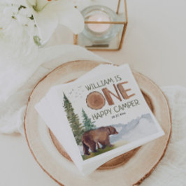 ワンハッピーカンパーベア誕生日 スタンダードカクテルナプキン