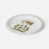 ワンハッピーカンパーベア誕生日 ペーパープレート (アングル)