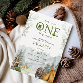 ワンハッピーカンパーマウンテンズアドベンチャー1st誕生日 招待状