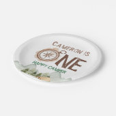 ワンハッピーカンパーマウンテンズ1st誕生日パーティー ペーパープレート (アングル)