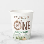 ワンハッピーカンパーマウンテンズ1st誕生日パーティー 紙コップ (正面)