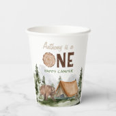 ワンハッピーカンパーマウンテンフォレストベア1st誕生日 紙コップ (裏面)