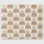 ワンハッピーカンパーマウンテンフォレスト1st誕生日 ラッピングペーパー (フラット)