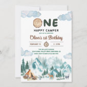 ワンハッピーカンパーマウンテンフォレスト1st誕生日 招待状 (正面)