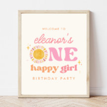ワンハッピーガール太陽1st誕生日ウェルカムサイン