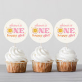 ワンハッピーガールBoho Sun 1st Birthdayスタンプ ラウンドシール