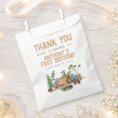 ワンハッピーキャンパーウォーターカラーウッドランド1歳の誕生日 フェイバーバッグ (クリップ留めされた状態)