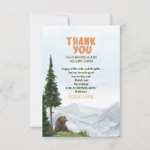 ワンハッピーキャンパーウッドボーイズ1st誕生日 サンキューカード (正面)