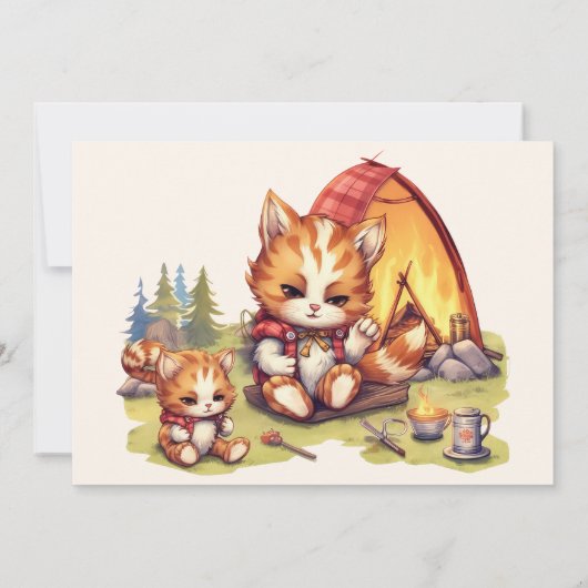 ワンハッピーキャンパーウッドボーイズ1st誕生日 招待状 (裏面)