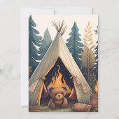 ワンハッピーキャンパーウッドボーイズ1st誕生日 招待状 (裏面)