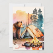 ワンハッピーキャンパーウッドボーイズ1st誕生日 招待状 (裏面)