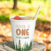 ワンハッピーキャンパーウッドボーイズ1st誕生日 紙コップ
