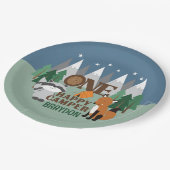 ワンハッピーキャンパーウッドランドキャンピングキュートマウンテン ペーパープレート (アングル)