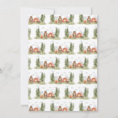 ワンハッピーキャンパーウッドランドファースト誕生日 招待状 (裏面)