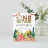 ワンハッピーキャンパーウッドランドベアーボーイズ1歳 ポストカード (スタンド正面)
