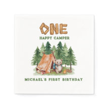 ワンハッピーキャンパーウッドランド水彩一歳