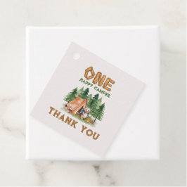 ワンハッピーキャンパーウッドランド水彩一歳 フェイバータグ