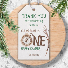ワンハッピーキャンパーウッドランド1歳 ギフトタグ