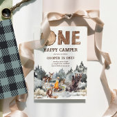ワンハッピーキャンパーウッドランド1歳 招待状