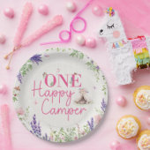 ワンハッピーキャンパーガールズファースト誕生日 ペーパープレート (パーティー)
