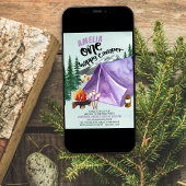 ワンハッピーキャンパーガールズ1st誕生日招待状 招待状