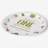 ワンハッピーキャンパーキャンピングファーストバースデーパーティー ペーパープレート (アングル)