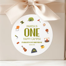 ワンハッピーキャンパーキャンピングファーストバースデーパーティー