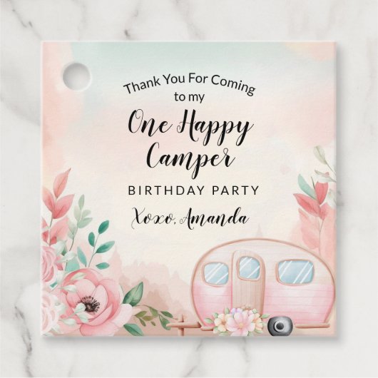 ワンハッピーキャンパースクエアメッセージカード フェイバータグ (正面)