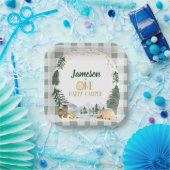 ワンハッピーキャンパーバースデーパーティープレート ペーパープレート (パーティー)