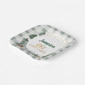 ワンハッピーキャンパーバースデーパーティープレート ペーパープレート (傾斜あり)