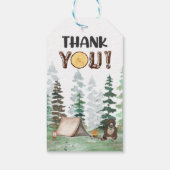 ワンハッピーキャンパーパーティーの好意ラベル ギフトタグ (裏面)