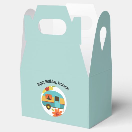 ワンハッピーキャンパーファースト誕生日キャンパーアウトドア フェイバーボックス