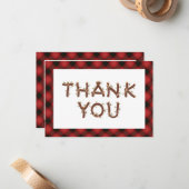 ワンハッピーキャンパーフォト誕生日サンキューカード ノートカード (正面/裏面インサイチュ)