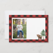 ワンハッピーキャンパーフォト誕生日サンキューカード ノートカード (裏面)