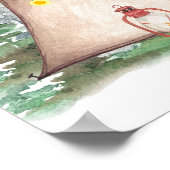 ワンハッピーキャンパーボーイ1stバースデーウェルカムサイン ポスター (角)