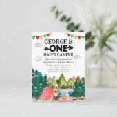 ワンハッピーキャンパーマウンテンズキャンピング1st誕生日 ポストカード (スタンド正面)