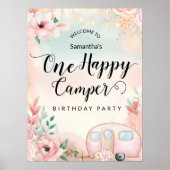 ワンハッピーキャンパー初誕生日ポスター ポスター (正面)