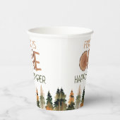 ワンハッピーキャンパー素朴ウッドランド1歳の誕生日 紙コップ (右)