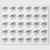 ワンハッピーキャンパー素朴バースデーパーティー ラッピングペーパー (フラット)