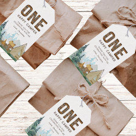 ワンハッピーキャンパー誕生日の好意 ギフトタグ