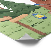 ワンハッピーキャンパー誕生日キャンピングカードとギフト ポスター (角)