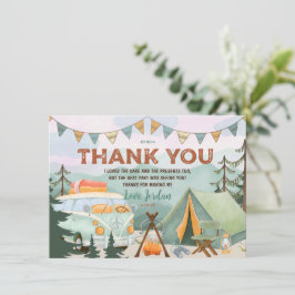ワンハッピーキャンパー誕生日サンキューカード 招待状
