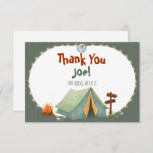 ワンハッピーキャンパー誕生日サンキューカード 招待状 (正面/裏面)