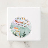 ワンハッピーキャンパー誕生日サークルサンキューユユーラベル フェイバータグ (インサイチュ)