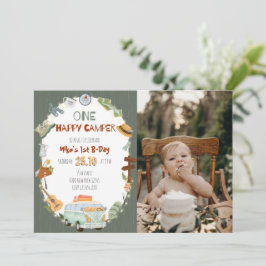ワンハッピーキャンパー誕生日招待状カード 招待状