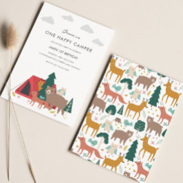 ワンハッピーキャンパー誕生日招待状 招待状