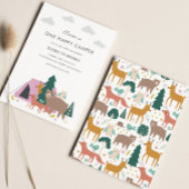 ワンハッピーキャンパー誕生日招待状 招待状