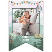 ワンハッピーキャンパー誕生日月刊写真 バンティングフラッグ (第1の旗)