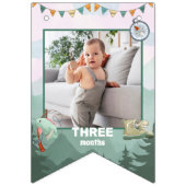 ワンハッピーキャンパー誕生日月刊写真 バンティングフラッグ (第3の旗)